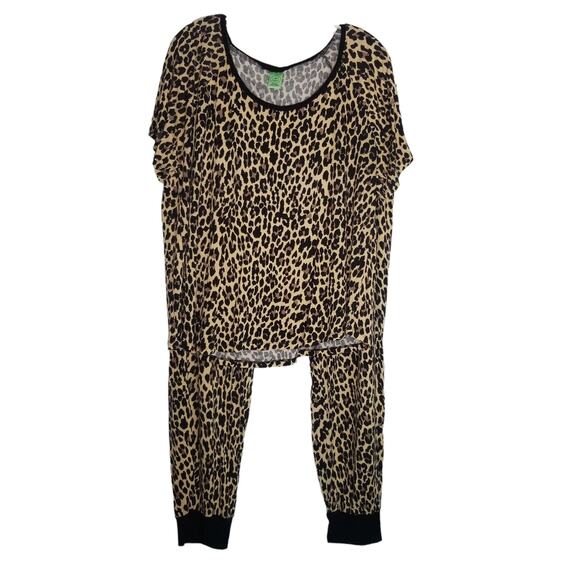 Honeydew Women's Sun Lover 2-Piece Jogger Lounge Set Animal  Print, Sz 2X - Picture 1 of 13